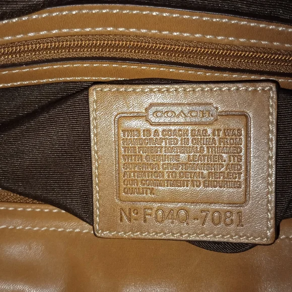 Vintage Coach Soho Classic Brown Signature C Camel Tan Leather Sm Tote Bag - Picture 9 of 15